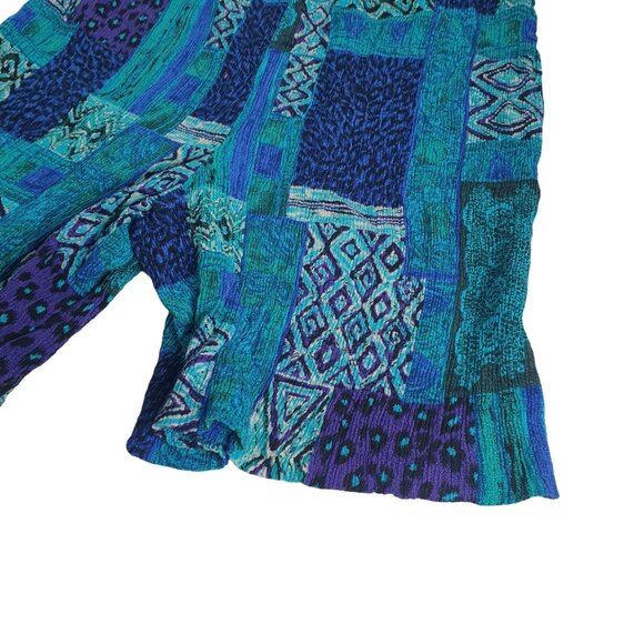 Women Boho Shorts Crepe Cotton Stretch Waist 26 Inch Casual Beach Core Vacation - Picture 3 of 7